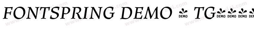 FONTSPRING DEMO - TG字体转换